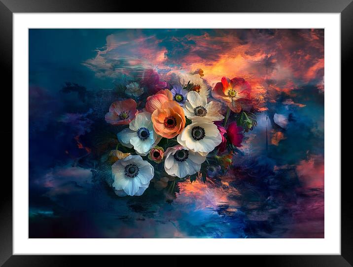 Floral Art Framed Mounted Print by Picture Wizard