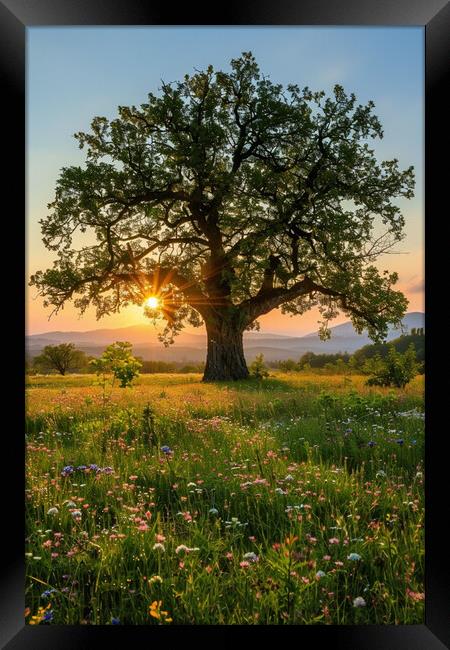 Mighty Oak Framed Print by Picture Wizard