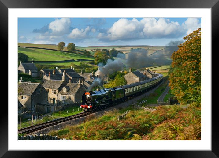 Steam Train Yorkshire Dales Framed Mounted Print by Picture Wizard