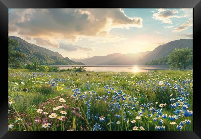 Ullswater Wild Flowers Framed Print by Picture Wizard