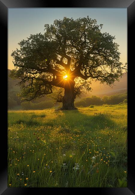 Oak Tree Framed Print by Picture Wizard