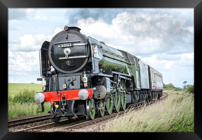 Steam train Tornado in Northumberland Framed Print by Lee Kershaw