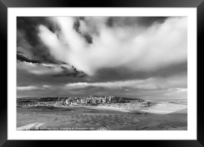 Alnmouth village in mono Framed Mounted Print by Lee Kershaw