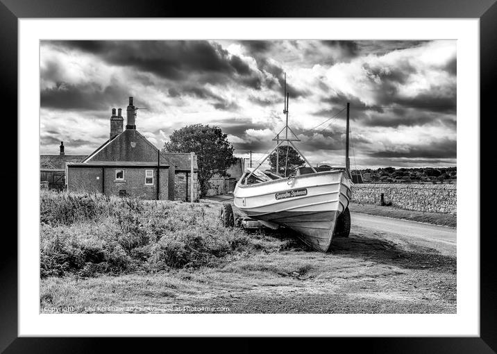 A wild sky over Boulmer Northumberland Framed Mounted Print by Lee Kershaw