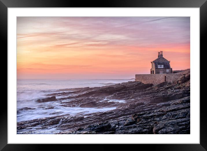 Howick bathing house early morning Framed Mounted Print by Lee Kershaw