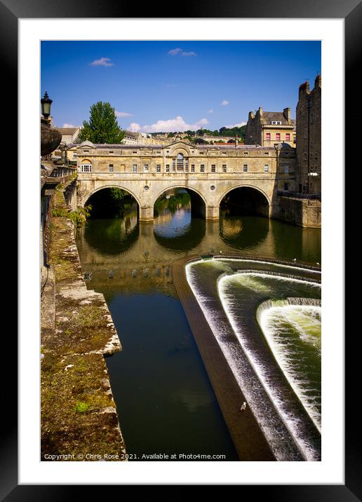 Pulteney Bridge, Bath Framed Mounted Print by Chris Rose