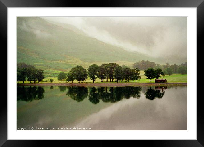 Buttermere, Morning mist after rain Framed Mounted Print by Chris Rose