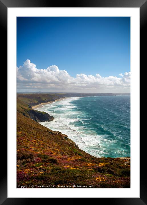 St Agnes Heritage Coast in Cornwall, UK Framed Mounted Print by Chris Rose