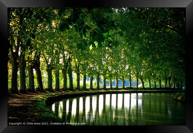 Canal du Midi, Capestang Framed Print by Chris Rose