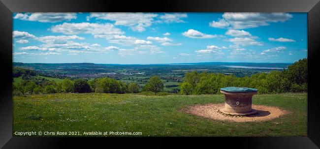 Standish Wood viewpoint Framed Print by Chris Rose
