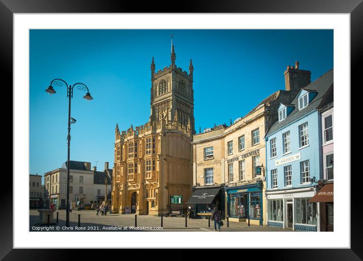 Cirencester Market Place Framed Mounted Print by Chris Rose