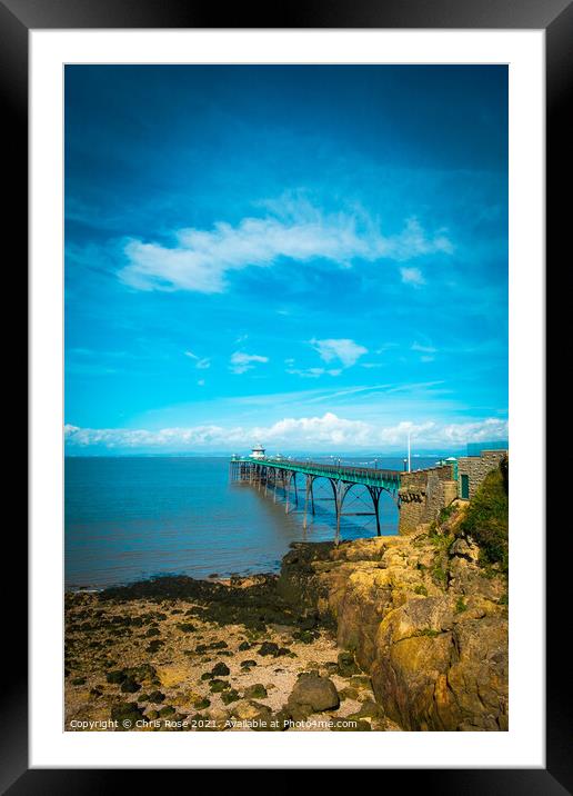 Victorian pier at Clevedon Framed Mounted Print by Chris Rose