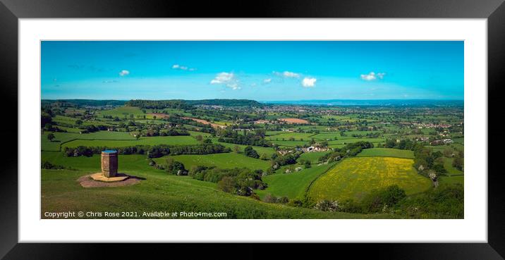 Coaley Peak Picnic Site and Viewpoint Framed Mounted Print by Chris Rose