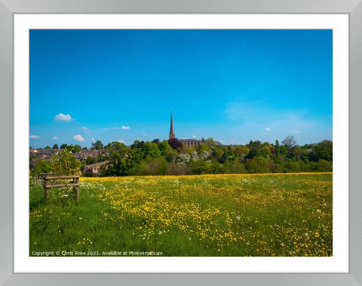 Tetbury Church view Framed Mounted Print by Chris Rose