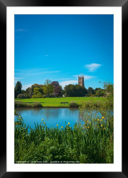 Cirencester Abbey Grounds Park Framed Mounted Print by Chris Rose
