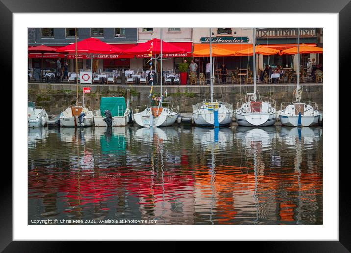 Honfleur harbour Framed Mounted Print by Chris Rose