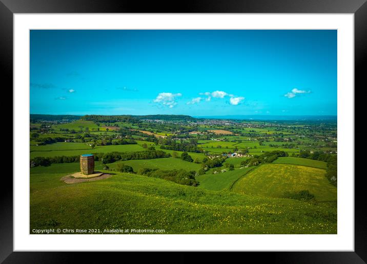 Cotswold Way long distance footpath passes Coaley  Framed Mounted Print by Chris Rose