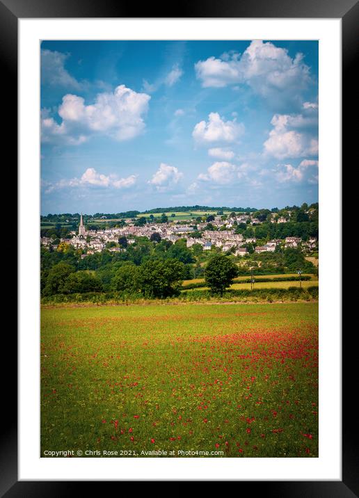 Painswick poppy field Framed Mounted Print by Chris Rose