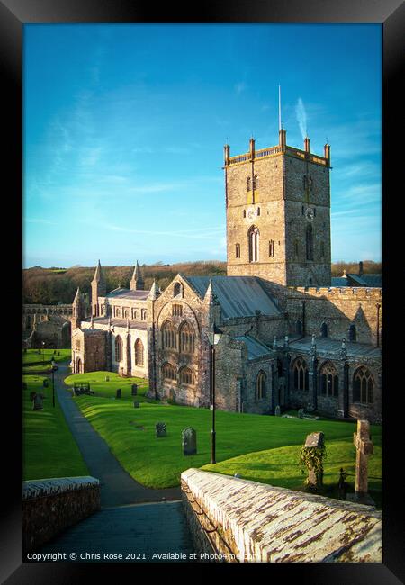 St Davids Cathedral Framed Print by Chris Rose