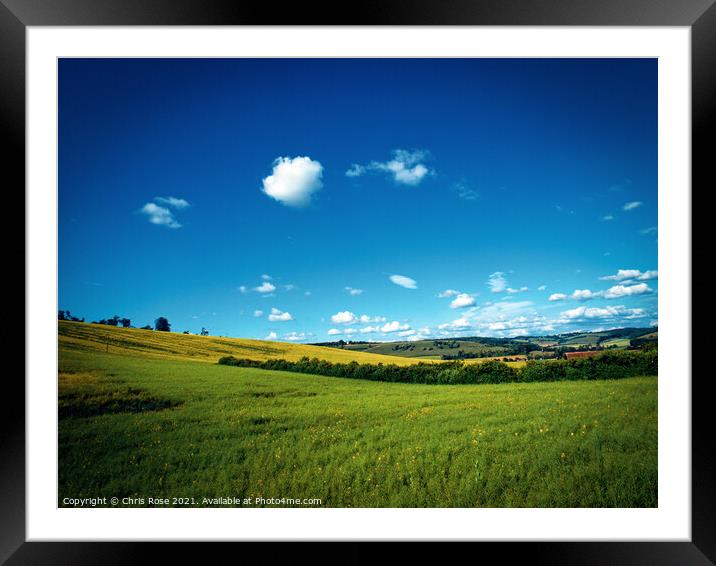 Chilterns, Turville Hill landscape Framed Mounted Print by Chris Rose