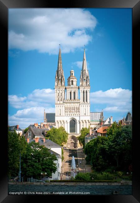 Angers, Cathedral St Maurice Framed Print by Chris Rose