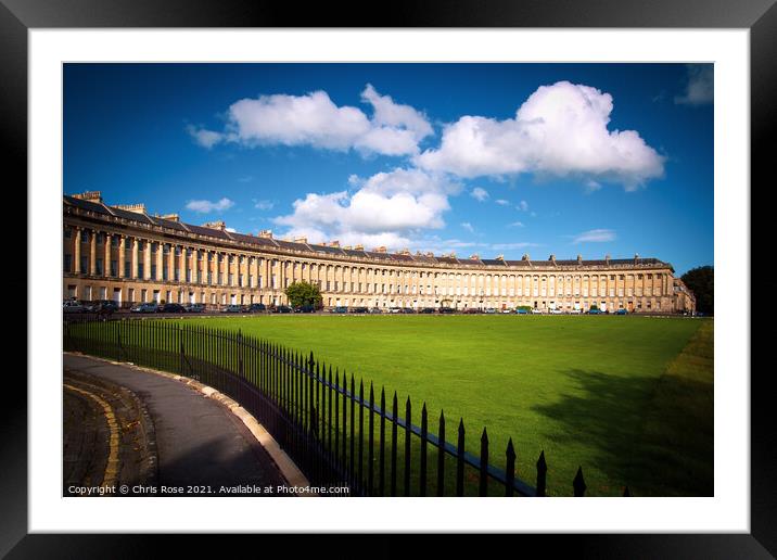 Royal Crescent, Bath Framed Mounted Print by Chris Rose