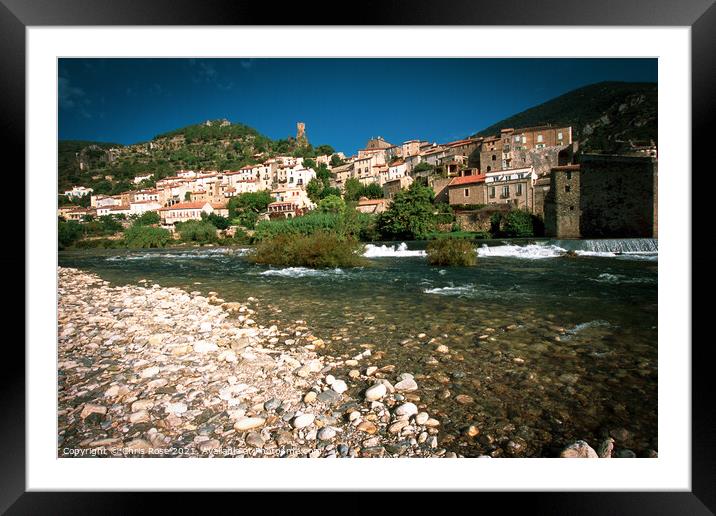 Roquebrun, River Orb Framed Mounted Print by Chris Rose