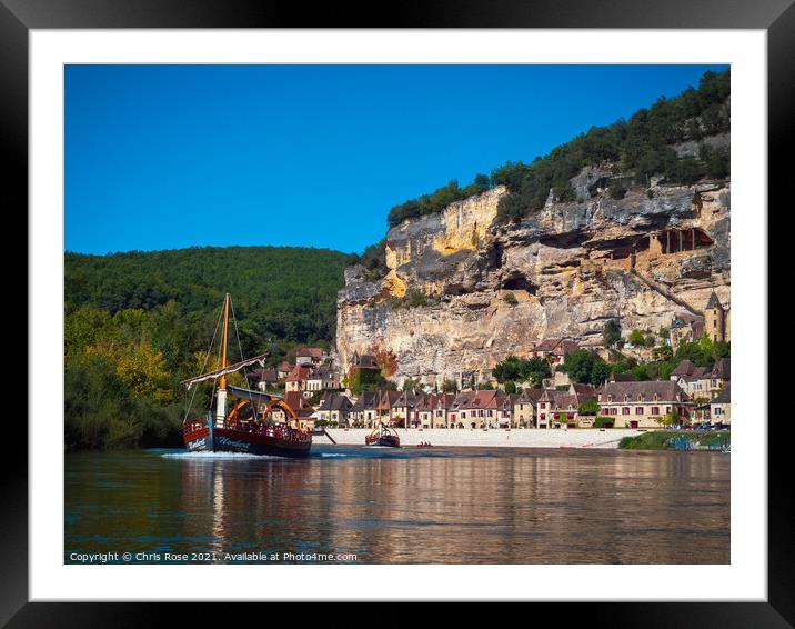 Dordogne River at La Roque-Gageac Framed Mounted Print by Chris Rose