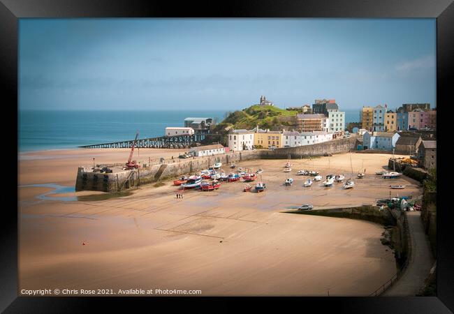 Tenby Harbour view Framed Print by Chris Rose