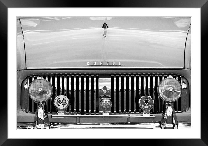 Ford Consul radiator grill Framed Mounted Print by Chris Rose