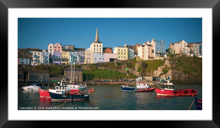 Tenby Harbour Framed Mounted Print by Chris Rose