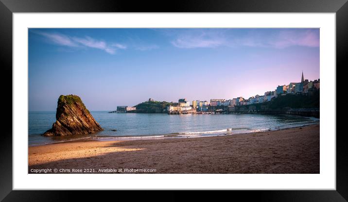 Tenby from North Beach Framed Mounted Print by Chris Rose