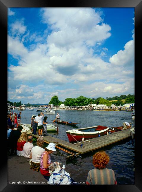 Henley-on-Thames during regatta week Framed Print by Chris Rose