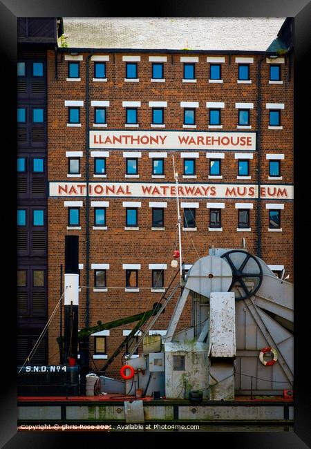 The National Waterways Museum in Gloucester Docks Framed Print by Chris Rose