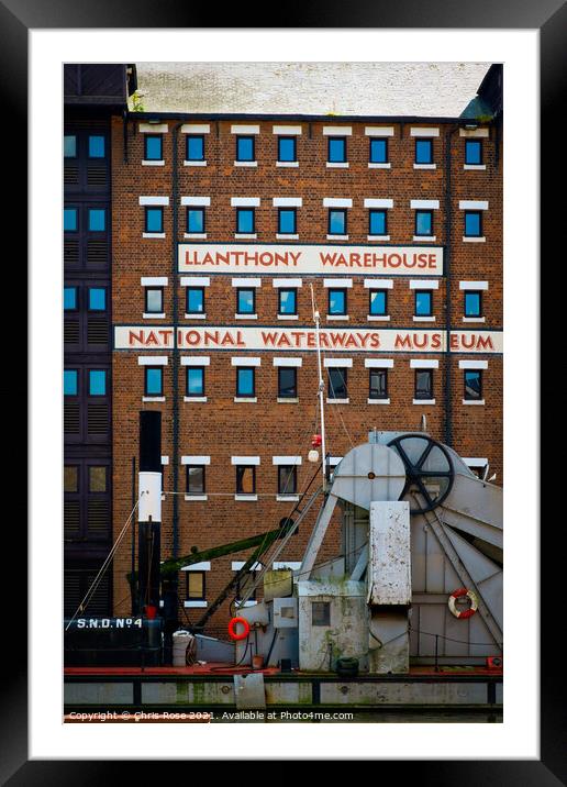The National Waterways Museum in Gloucester Docks Framed Mounted Print by Chris Rose