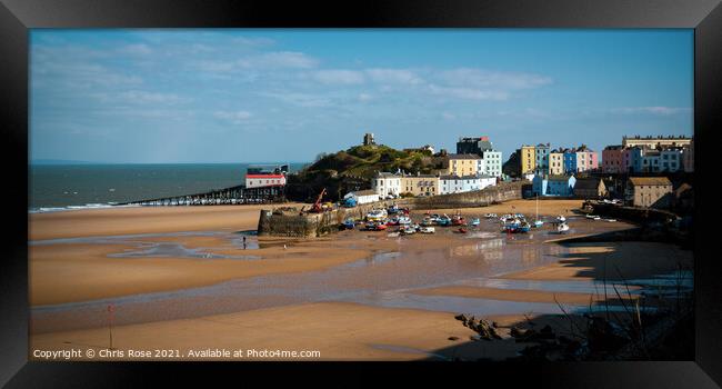 Tenby Harbour view Framed Print by Chris Rose