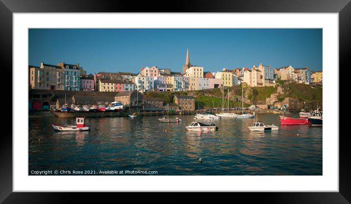 UK, Wales, Pembrokeshire, Tenby harbour Framed Mounted Print by Chris Rose