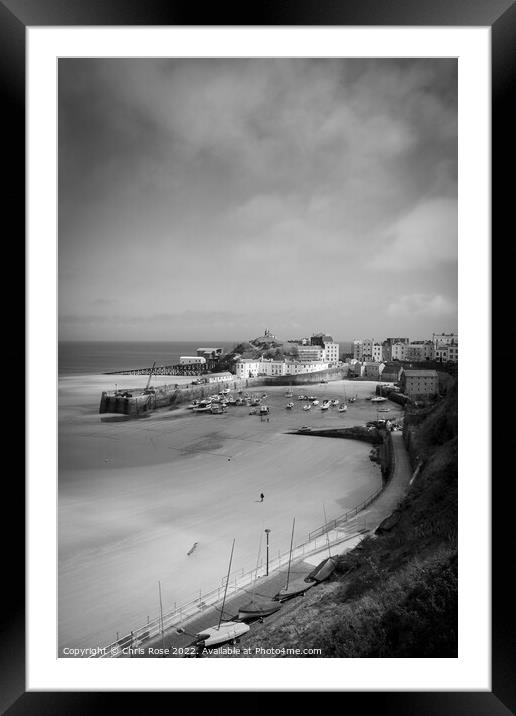 Tenby Harbour view Framed Mounted Print by Chris Rose