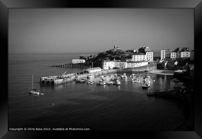 Tenby Harbour view Framed Print by Chris Rose