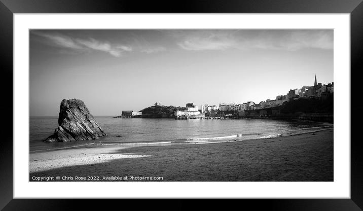 Tenby from North Beach Framed Mounted Print by Chris Rose