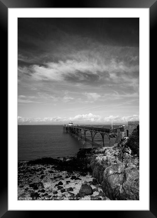 Clevedon Pier Framed Mounted Print by Chris Rose