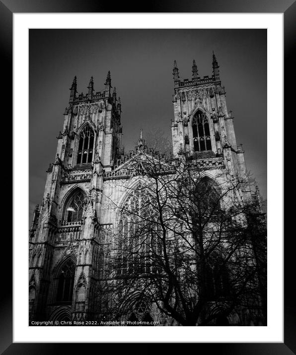 York Minster, evening Framed Mounted Print by Chris Rose