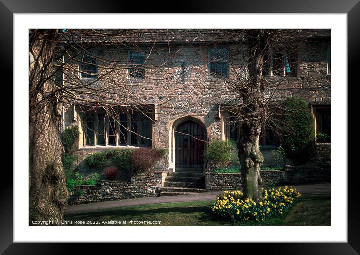 Typical Cotswolds architecture in Burford Framed Mounted Print by Chris Rose