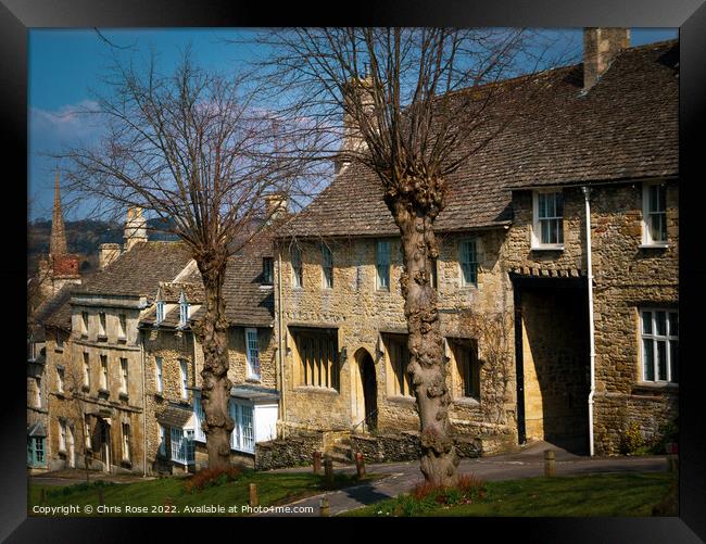 Typical Cotswolds architecture in Burford Framed Print by Chris Rose