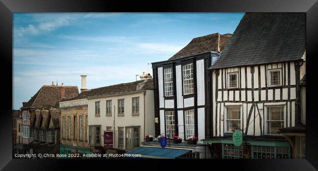 Cotswolds architectural diversity in Burford Framed Print by Chris Rose