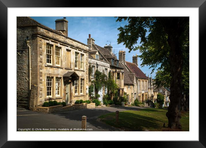 Typical Cotswolds architecure in Burford Framed Mounted Print by Chris Rose