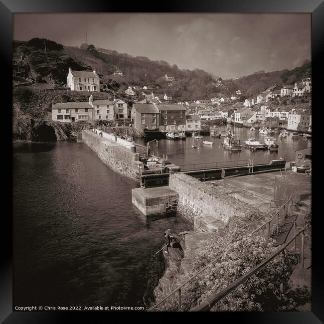 Polperro Harbour Framed Print by Chris Rose