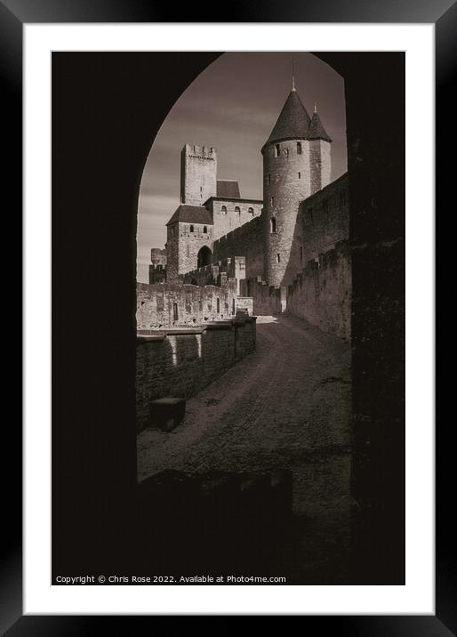 Carcassonne Framed Mounted Print by Chris Rose