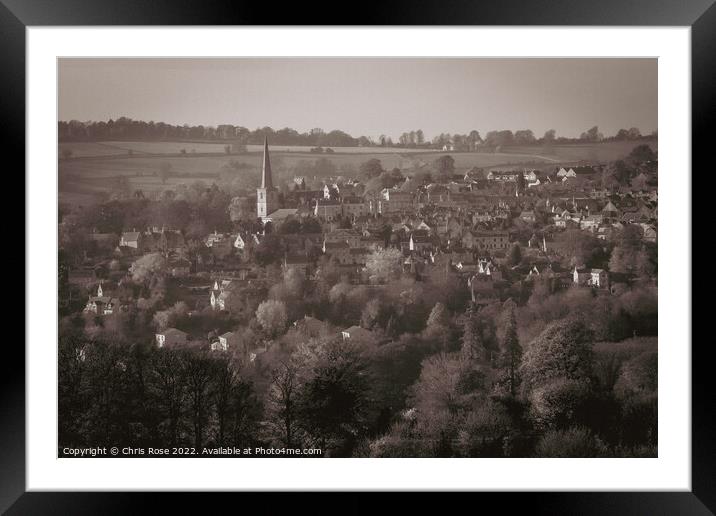 Painswick countryside view Framed Mounted Print by Chris Rose
