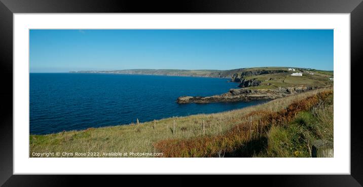 Port Isaac coastline Framed Mounted Print by Chris Rose